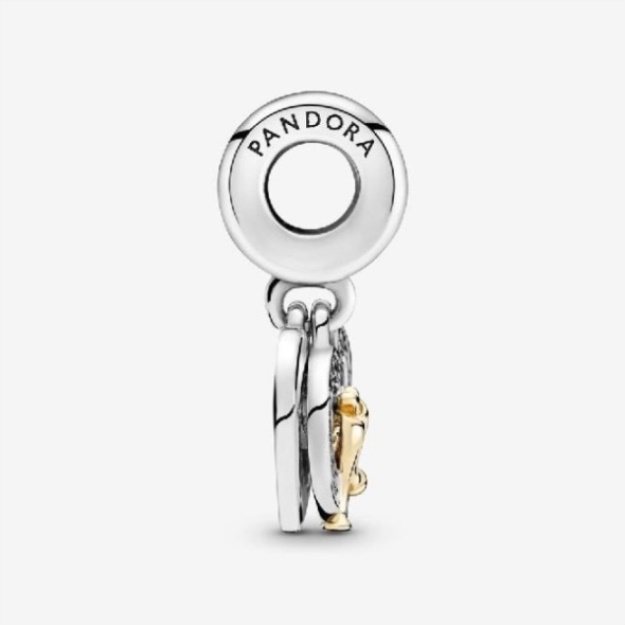 14kt Gold Two-Tone Happy Anniversary Dangle Charms Pandora