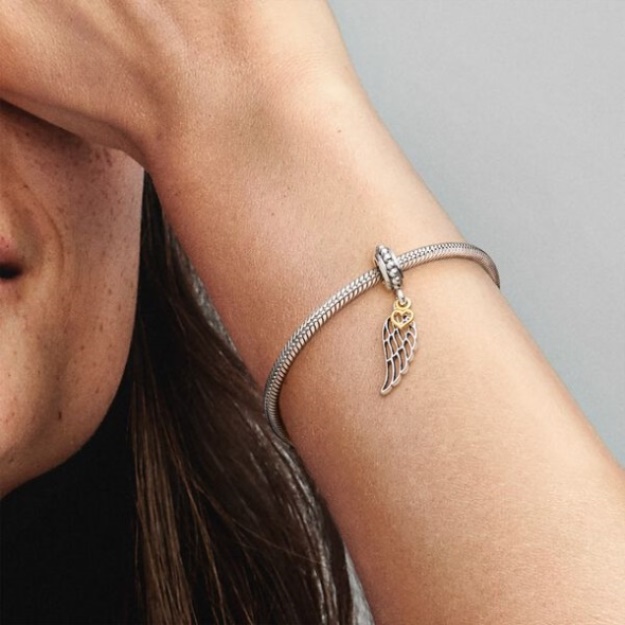Angel Wing And Heart Dangle Charm Pandora