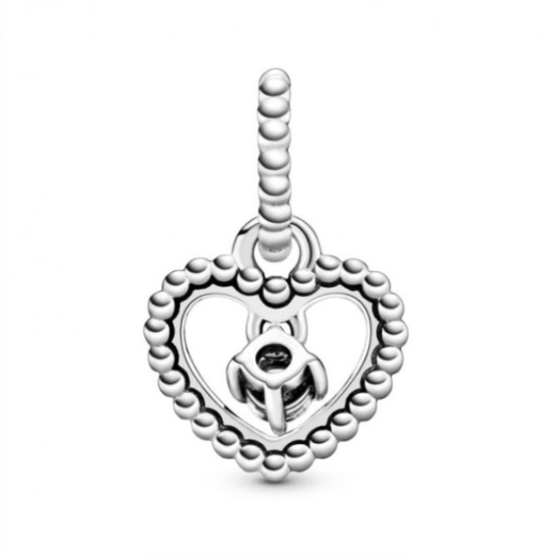 April Birthstone Heart Charms Pandora