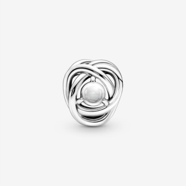 April Clear Eternity Circle Charm Pandora
