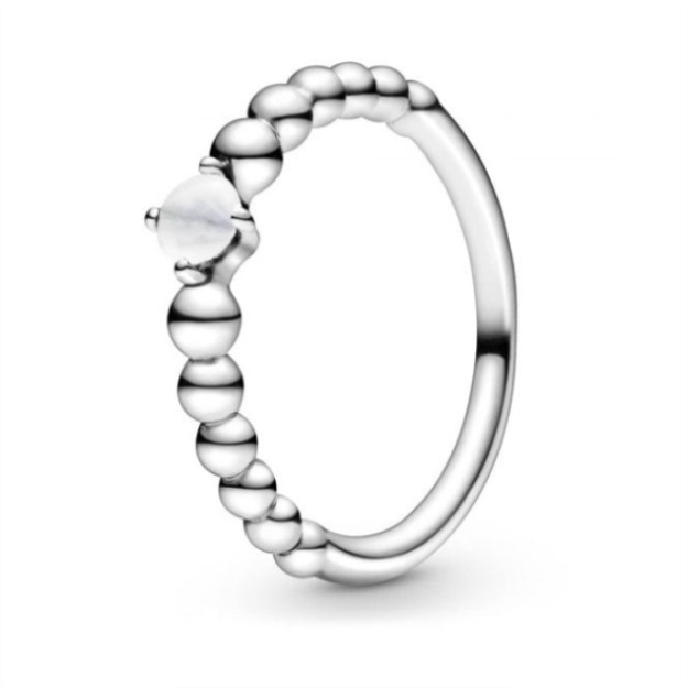April Pandora Birthstone Beaded Ring