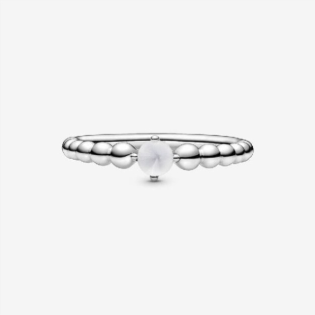 April Pandora Birthstone Beaded Ring