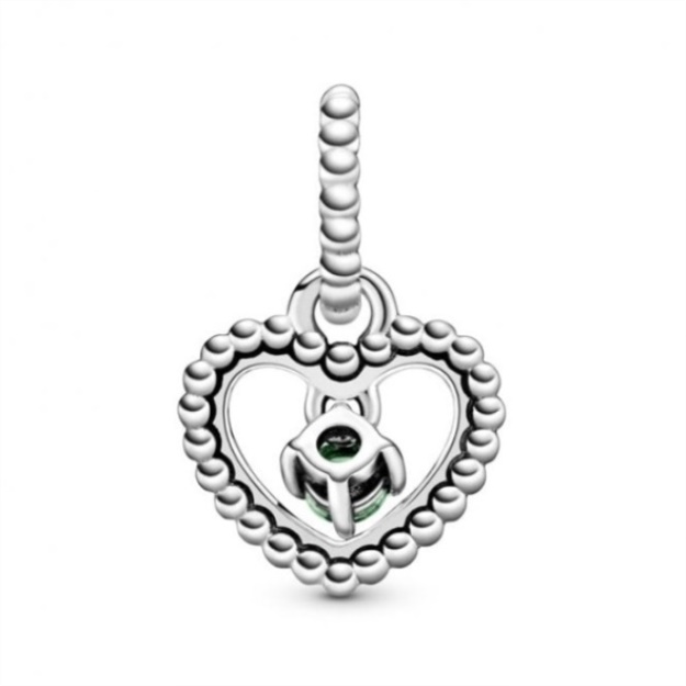 August Birthstone Heart Charms Pandora