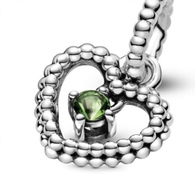 August Birthstone Heart Charms Pandora