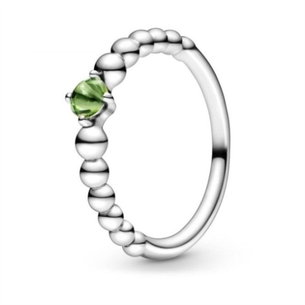 August Pandora Birthstone Beaded Ring