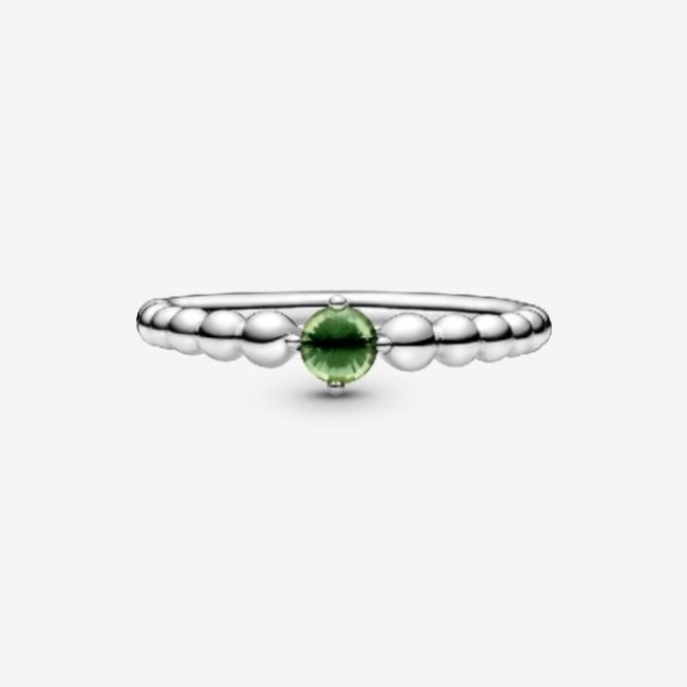August Pandora Birthstone Beaded Ring