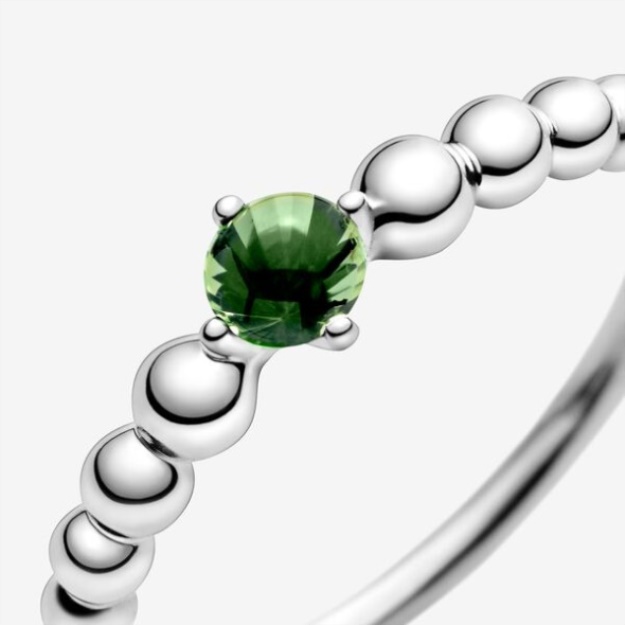 August Spring Green Beaded Ring Pandora