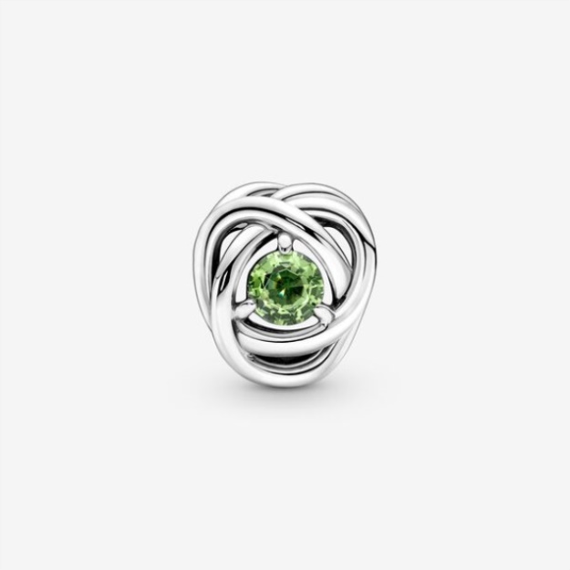 August Spring Green Eternity Circle Charm Pandora