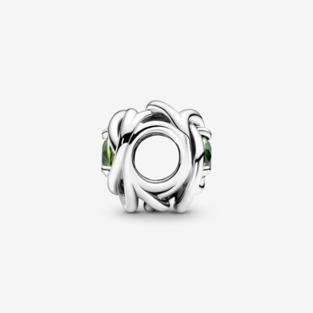 August Spring Green Eternity Circle Charm Pandora