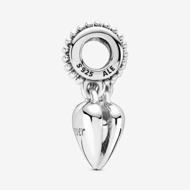 Aunt Niece Split Heart Dangle Charm Pandora