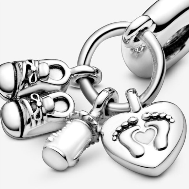 Baby Bottle And Shoes Dangle Charm Pandora