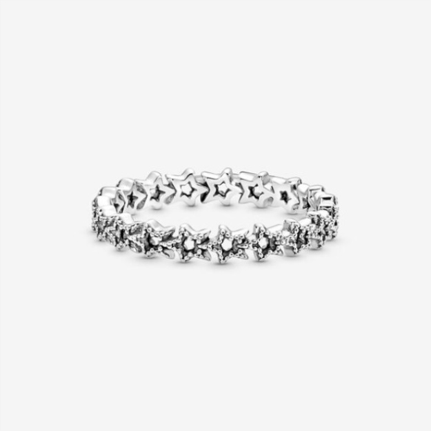 Band Of Asymmetric Stars Ring Pandora