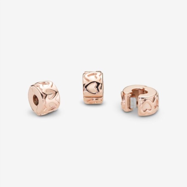 Band Of Hearts Clip Charm Pandora Rose Gold Plated
