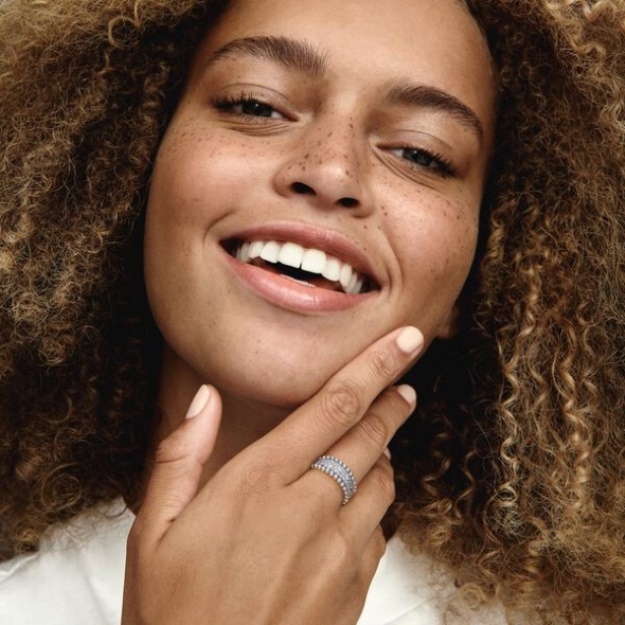 Beaded Pave Band Ring Pandora