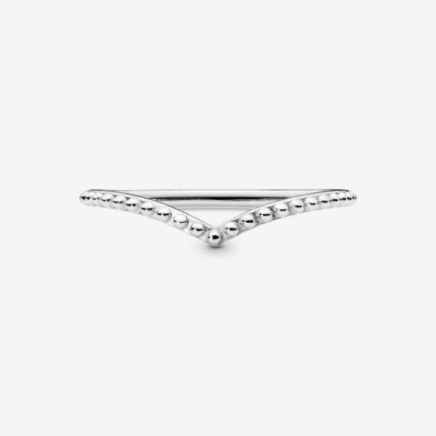 Beaded Wishbone Ring Pandora Sterling Silver