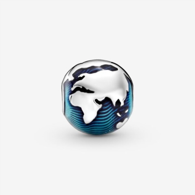 Blue Globe Clip Charm Pandora