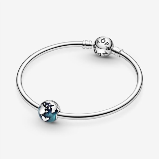 Blue Globe Clip Charm Pandora