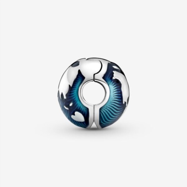 Blue Globe Clip Charm Pandora