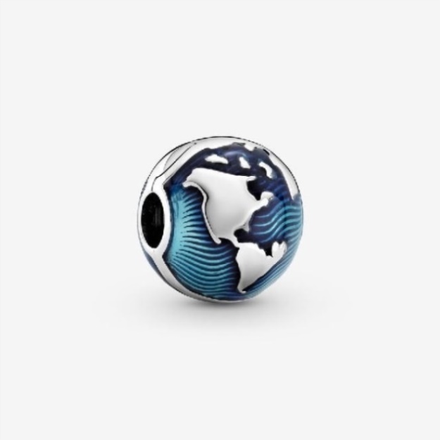 Blue Globe Clip Charms Pandora