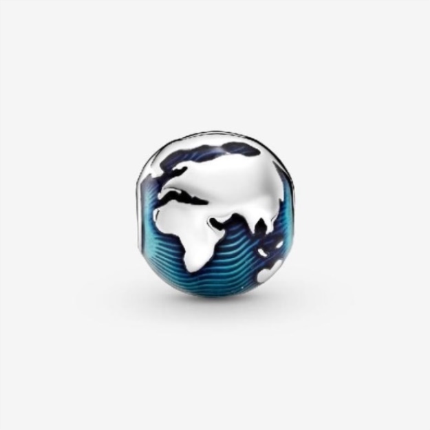 Blue Globe Clip Charms Pandora