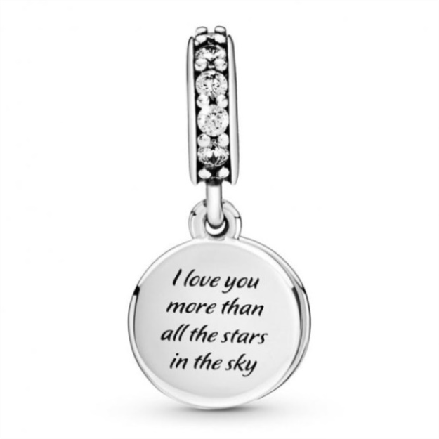 Blue Night Sky Crescent Moon  Stars Dangle Charms Pandora