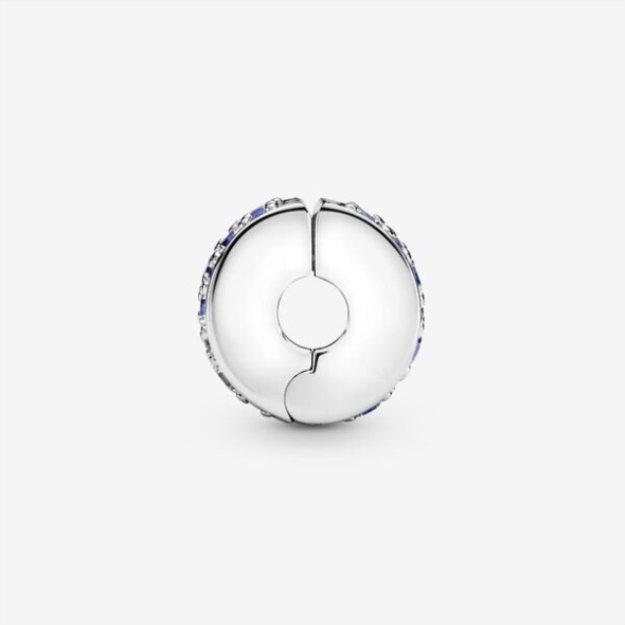 Blue Pave Clip Charm Pandora