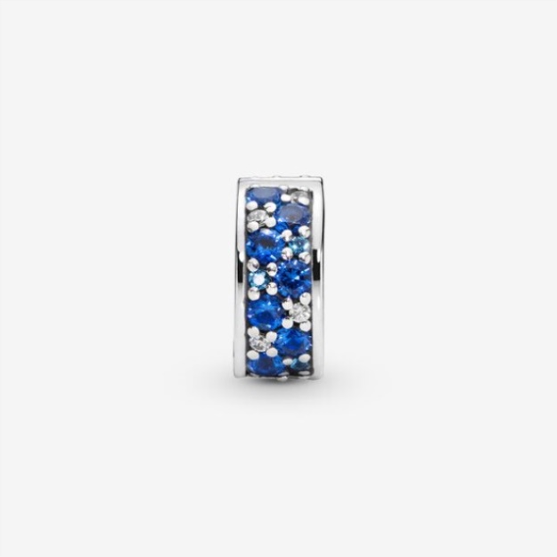 Blue Pave Clip Charm Pandora