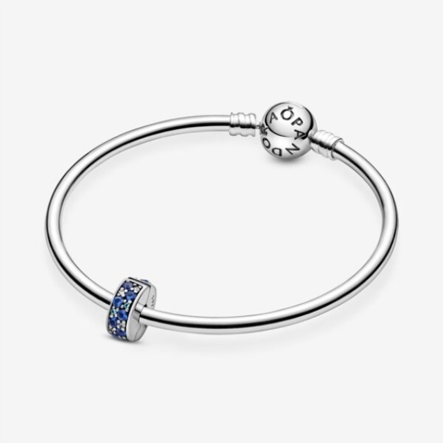 Blue Pave Clip Charm Pandora