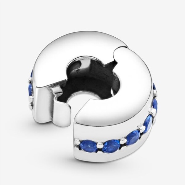 Blue Sparkle Clip Charm Pandora