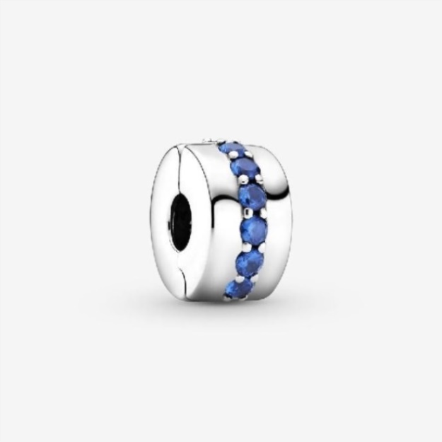 Blue Sparkle Clip Charms Pandora