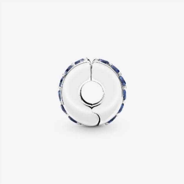 Blue Sparkle Clip Charms Pandora