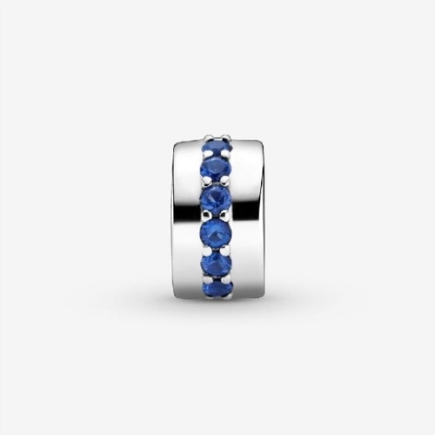 Blue Sparkle Clip Charms Pandora