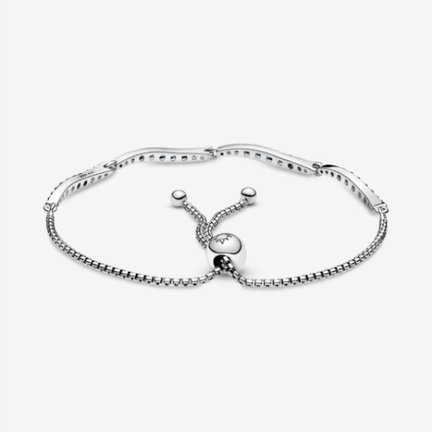 Blue Wavy Slider Bracelet-Final Sale Pandora