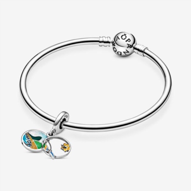 Brazil Beach Parrot Dangle Charm Pandora