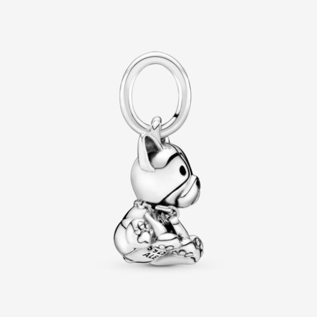 Bulldog Puppy Dog Dangle Charm Pandora