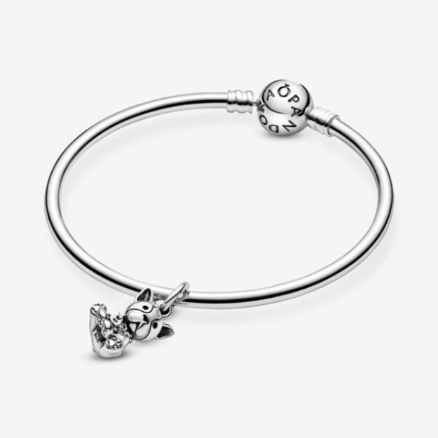 Bulldog Puppy Dog Dangle Charm Pandora