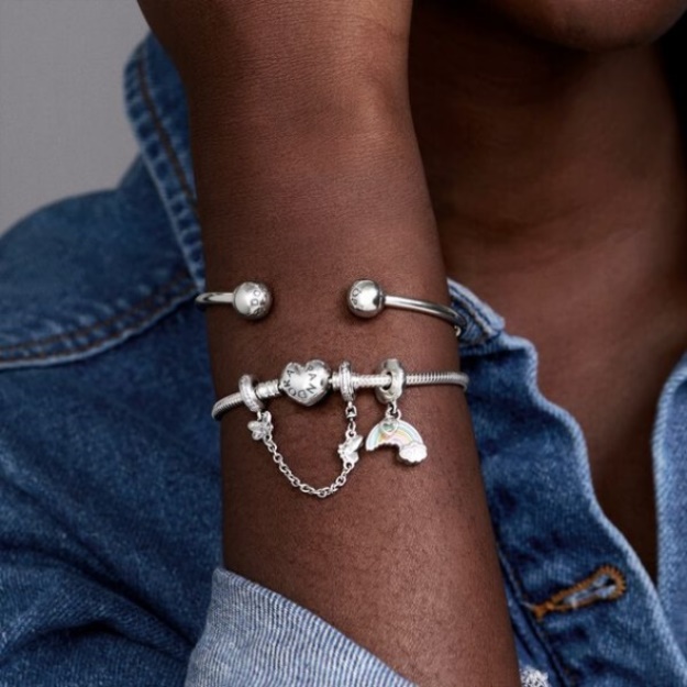 Butterfly Safety Chain Charm Pandora