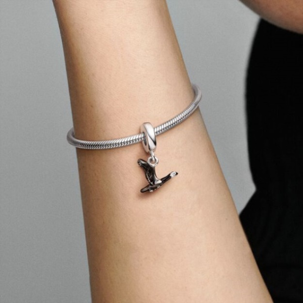 Canadian Goose Maple Leaf Dangle Charm Pandora