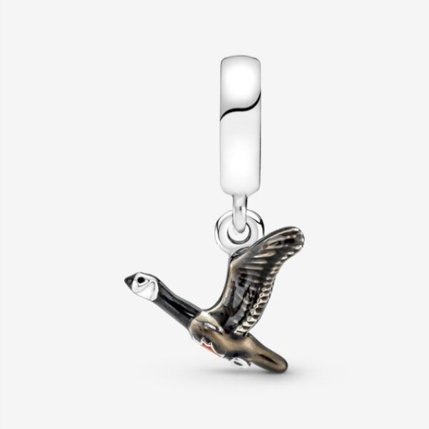 Canadian Goose Maple Leaf Dangle Charm Pandora