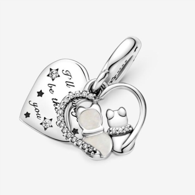 Cats Hearts Dangle Charm Pandora