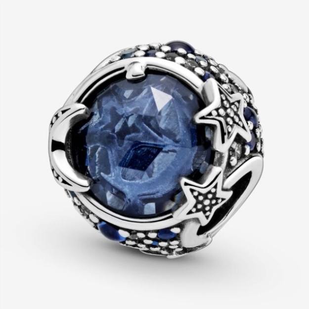 Celestial Blue Sparkling Stars Charm Pandora