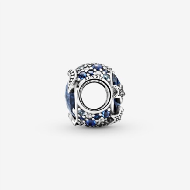 Celestial Blue Sparkling Stars Charm Pandora