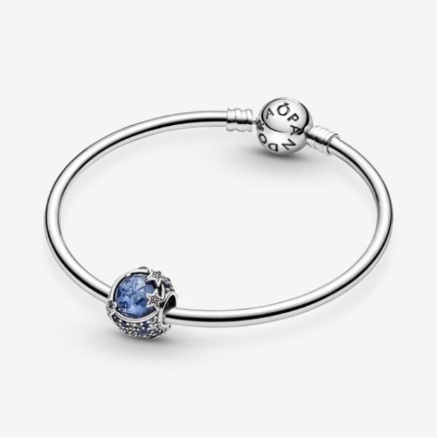 Celestial Blue Sparkling Stars Charm Pandora