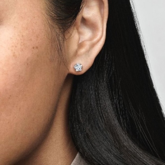 Celestial Sparkling Star Stud Earrings Pandora CA