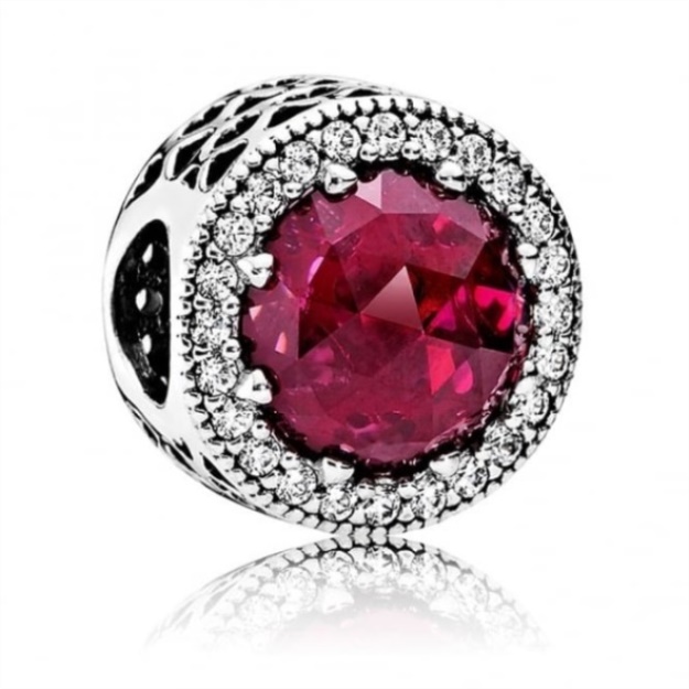 Cerise Radiant Hearts Charms Pandora