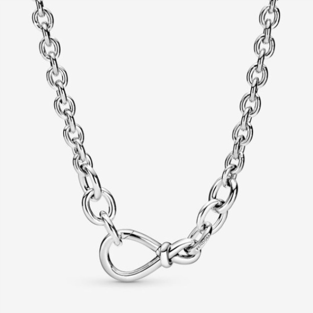 Chunky Infinity Knot Chain Necklace Pandora