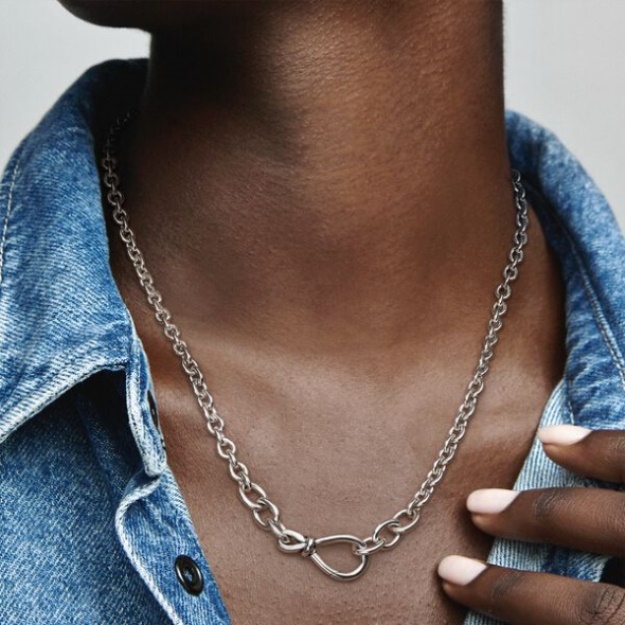 Chunky Infinity Knot Chain Necklace Pandora