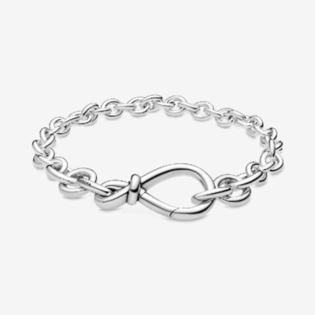 Chunky Infinity Knot Chain Pandora Brand Bracelet