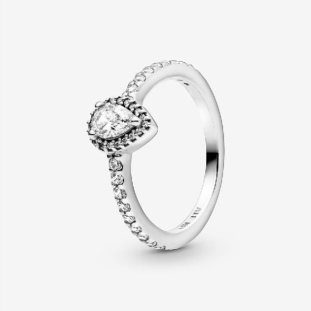 Classic Teardrop Pandora Halo Ring