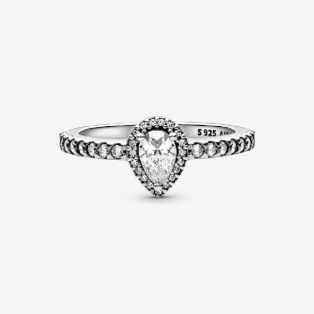 Classic Teardrop Pandora Halo Ring